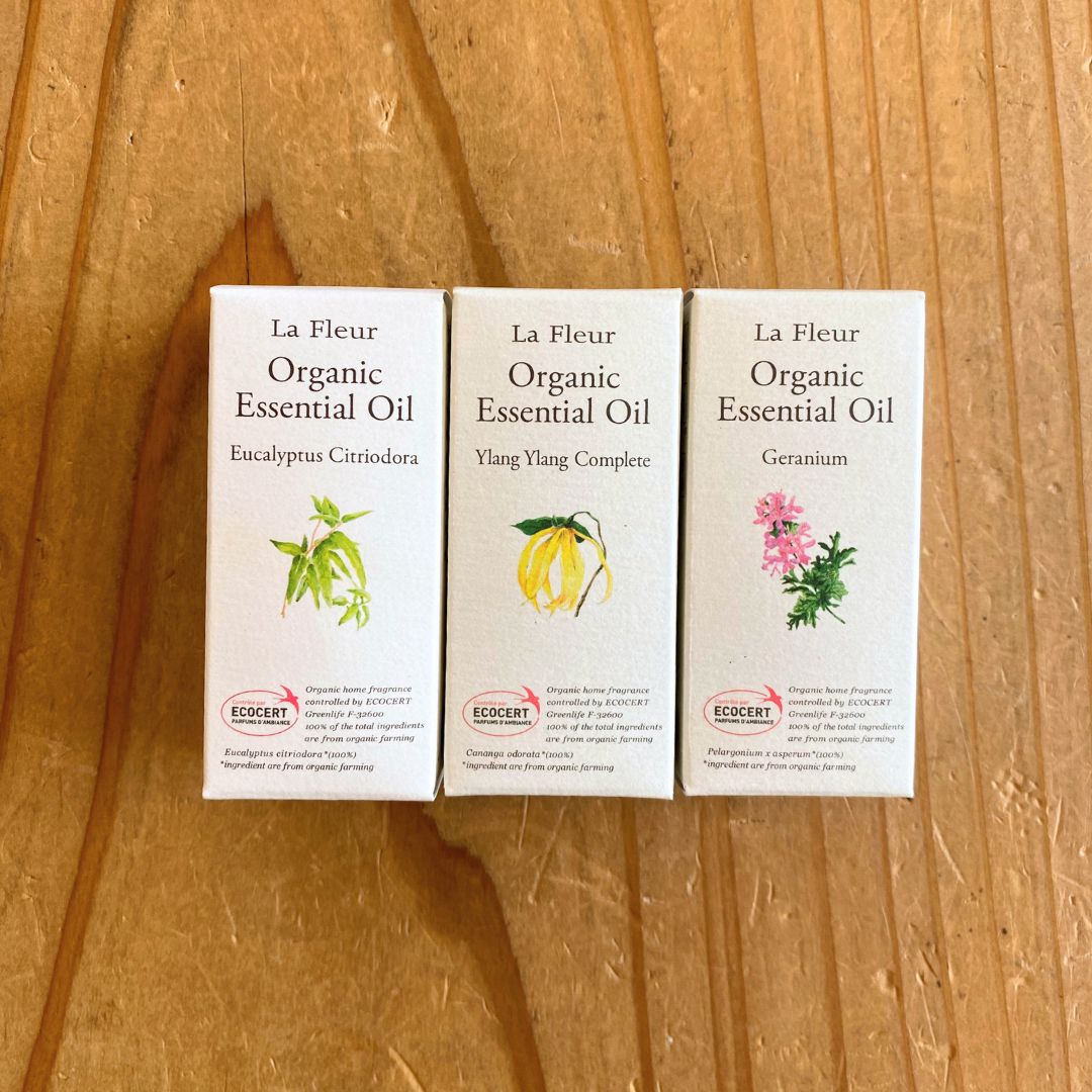 La Fleur エッセンシャルオイル ベーシック3点セット③(イランイラン/レモンユーカリ/ゼラニウム)