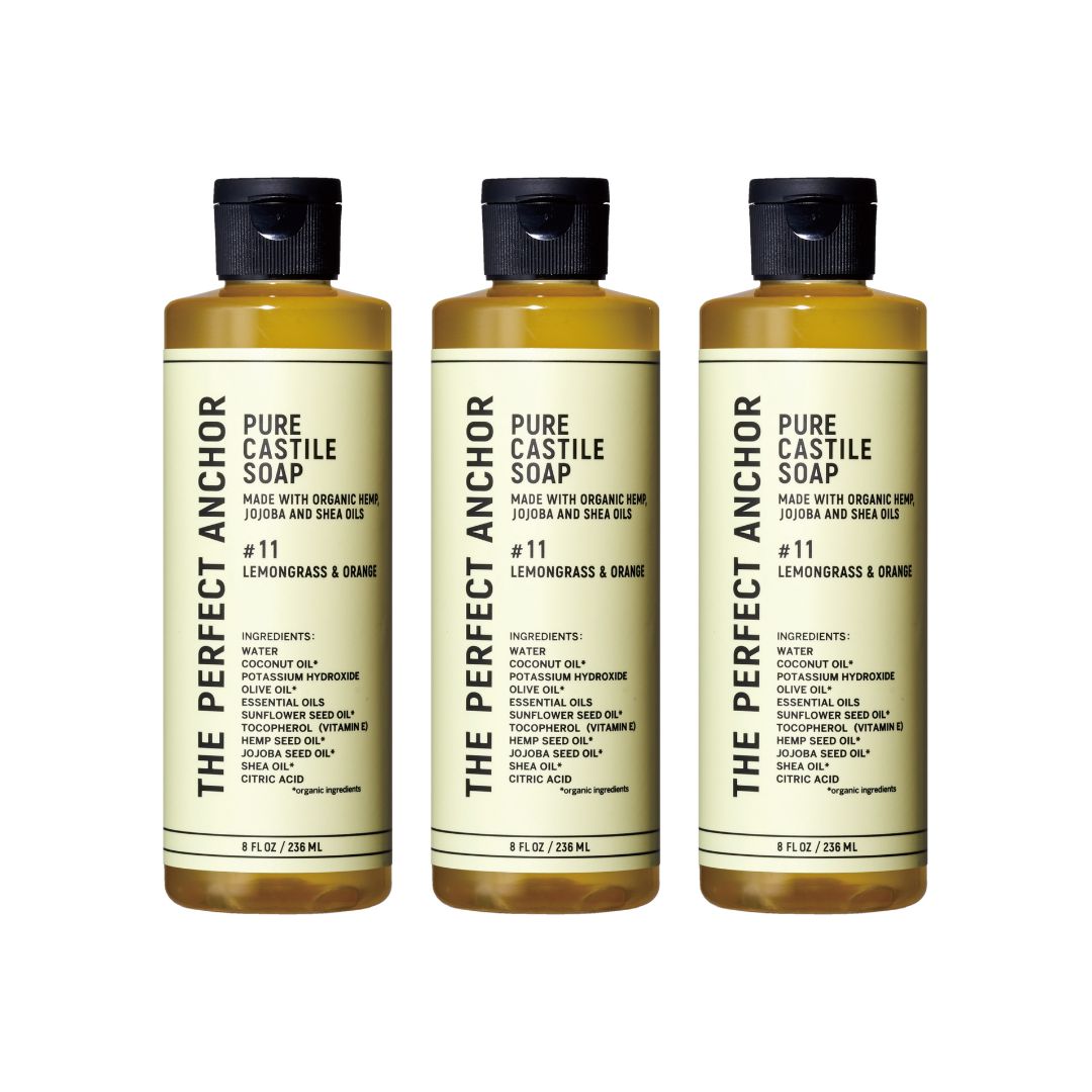 ザ・パーフェクトアンカー ピュアカスチールソープ 236ml #11 レモングラス&オレンジ 3本セット