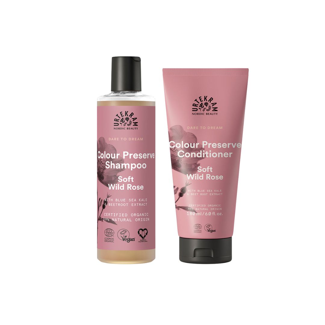 URTEKRAM カラー&ダメージケアシャンプー&コンディショナーセット ローズ