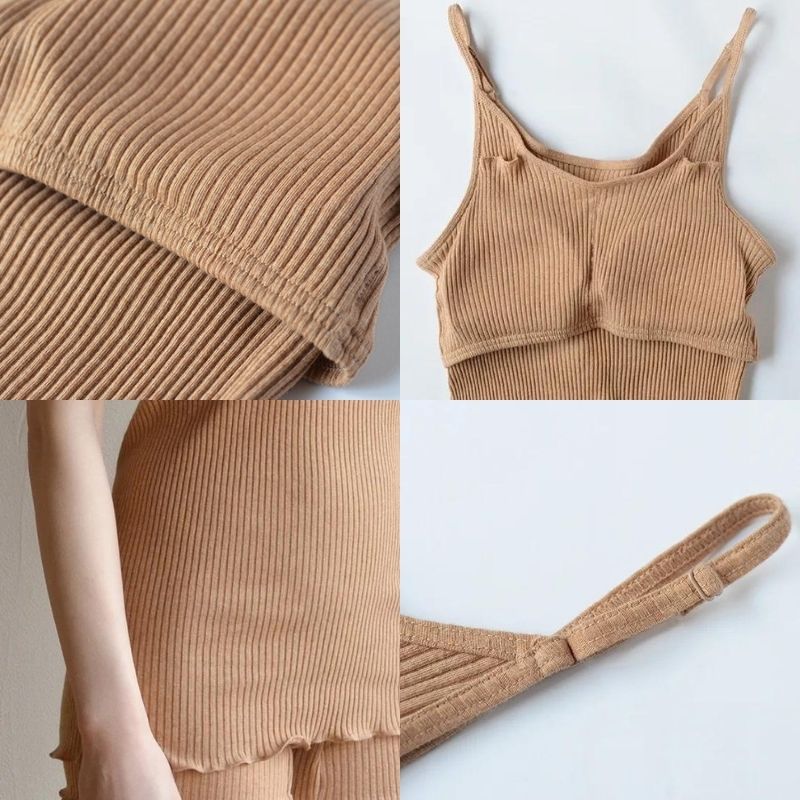 天衣無縫 リブカップ付きキャミソール グレー