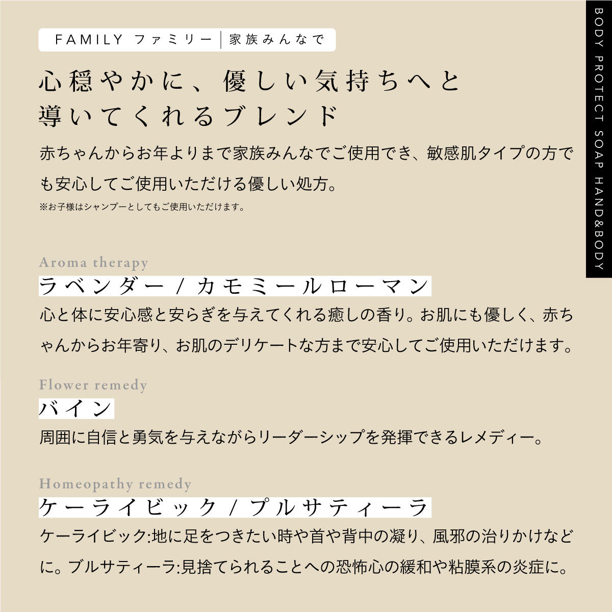 Aroma-pathi ボディプロテクトソープ ハンド&ボディ FAMILY