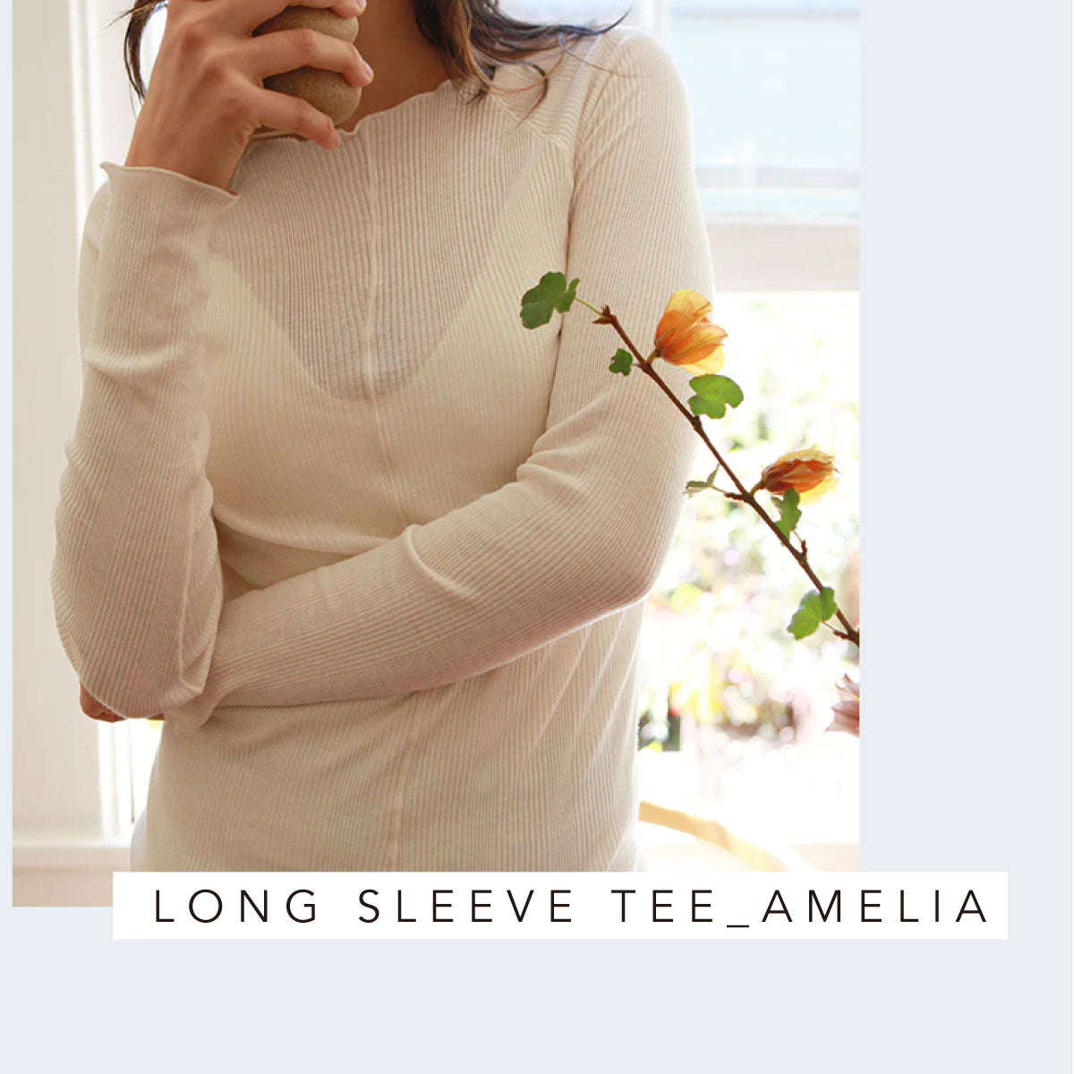 SISI FILLE LONG SLEEVE_AMELIA Ecru Free size