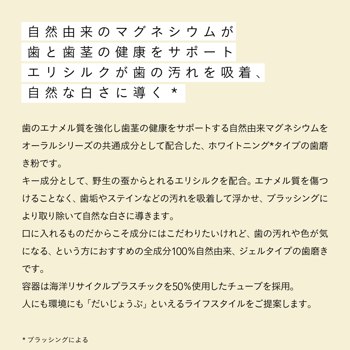 だいじょうぶなもの マグネシウム ホワイトニングトゥースペースト 100g