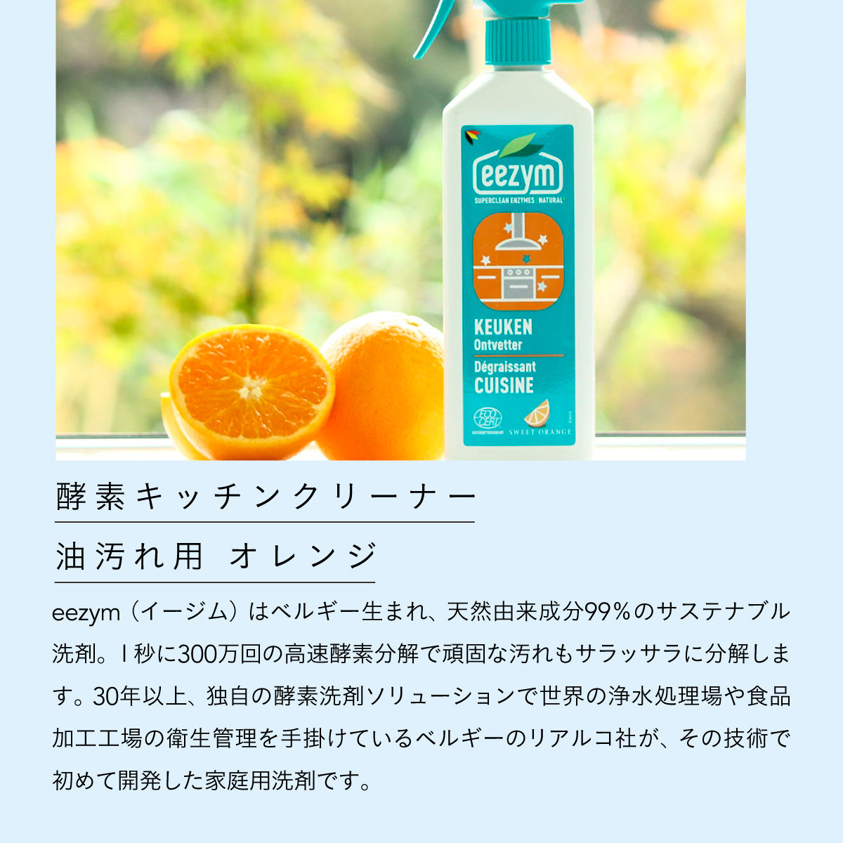 eezym キッチンクリーナー油汚れ用 オレンジ 500ml