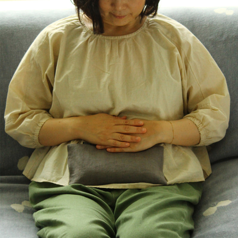 KLIPPAN 麦の温冷アイピローラベンダー ウォッシュドリネン(グレー)