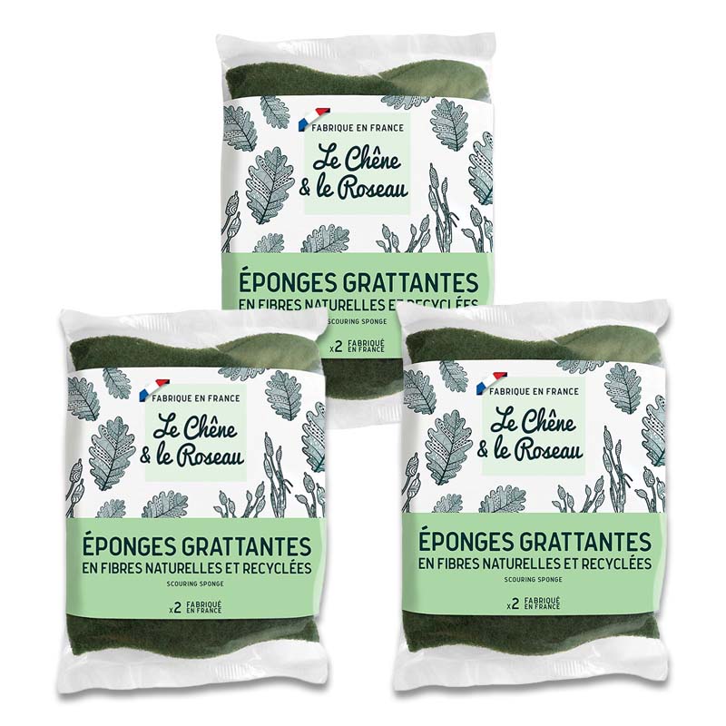 Le chene & le Roseau スカーリングスポンジ 2個入り 【3点セット】