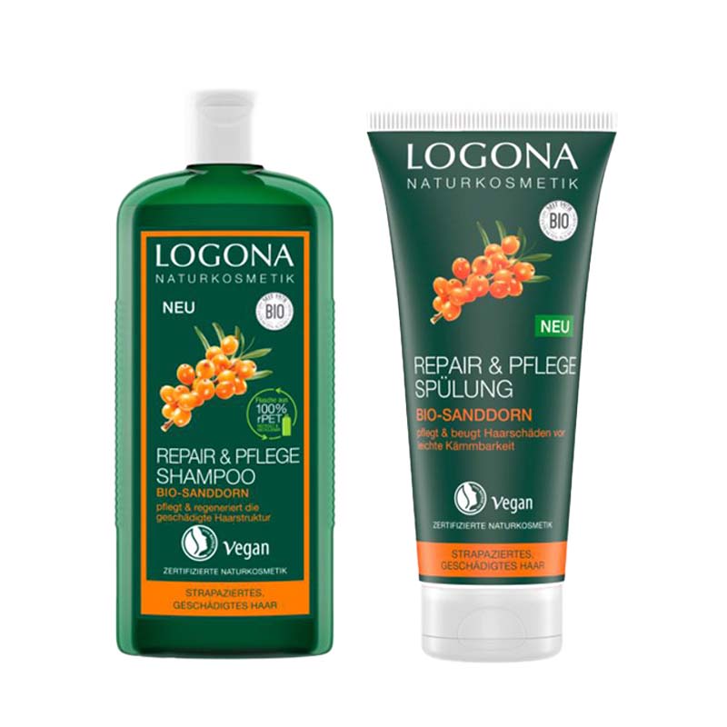 LOGONA シャインヘアシャンプー&コンディショナー セット (ヒッポファン)