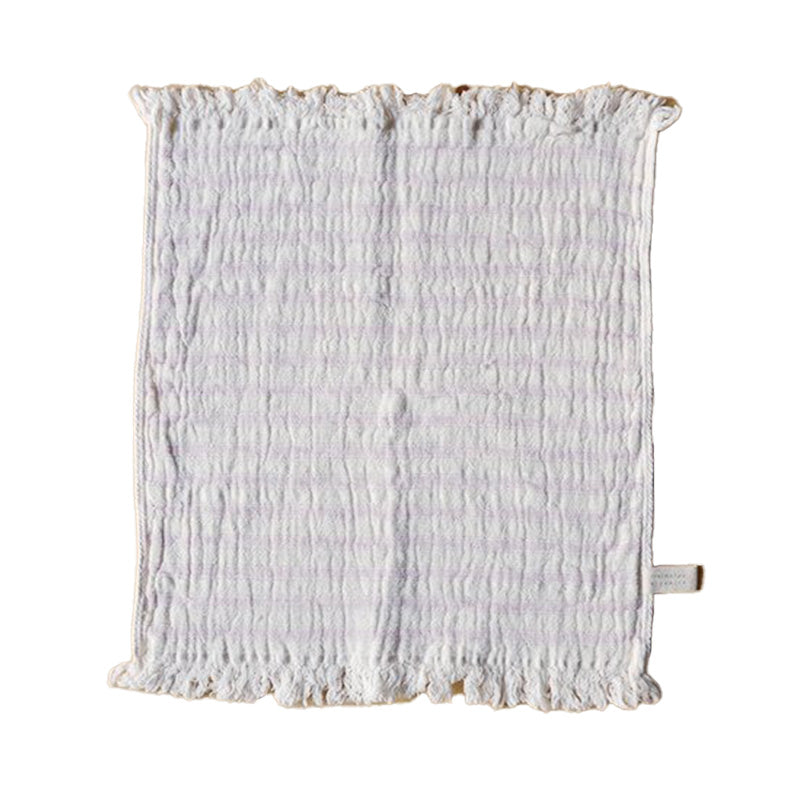 スラブガーゼボーダーウォッシュタオル(PUR)