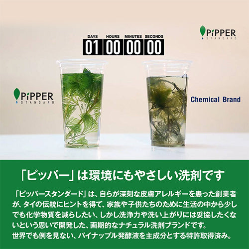 PiPPER STANDARD 食器用洗剤 900ml ポンプボトル 本体(シトラス)