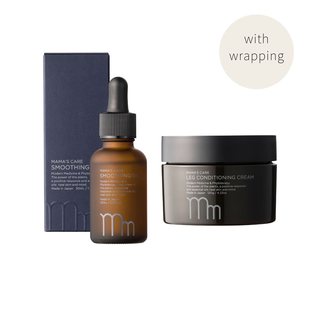 MAMA'S CARE 妊娠祝いセット レッグクリーム＆スムージングオイル【ラッピング込】
