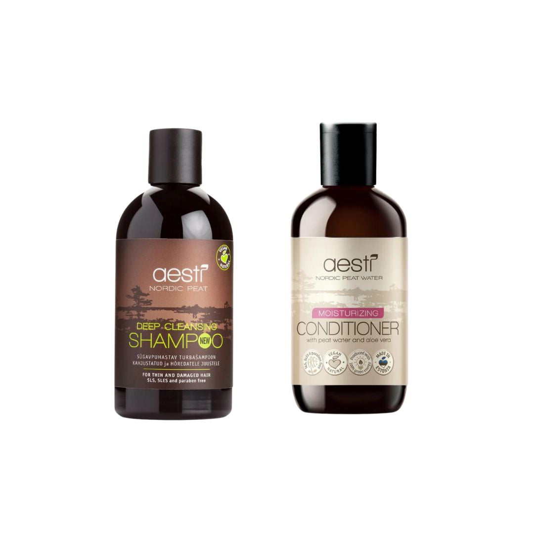 aesti ディープクレンジングシャンプー＆ピートコンディショナーセット