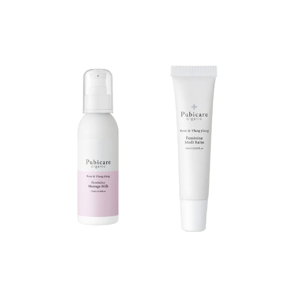 pubi care organic フェミニンマッサージミルク＆バームセット