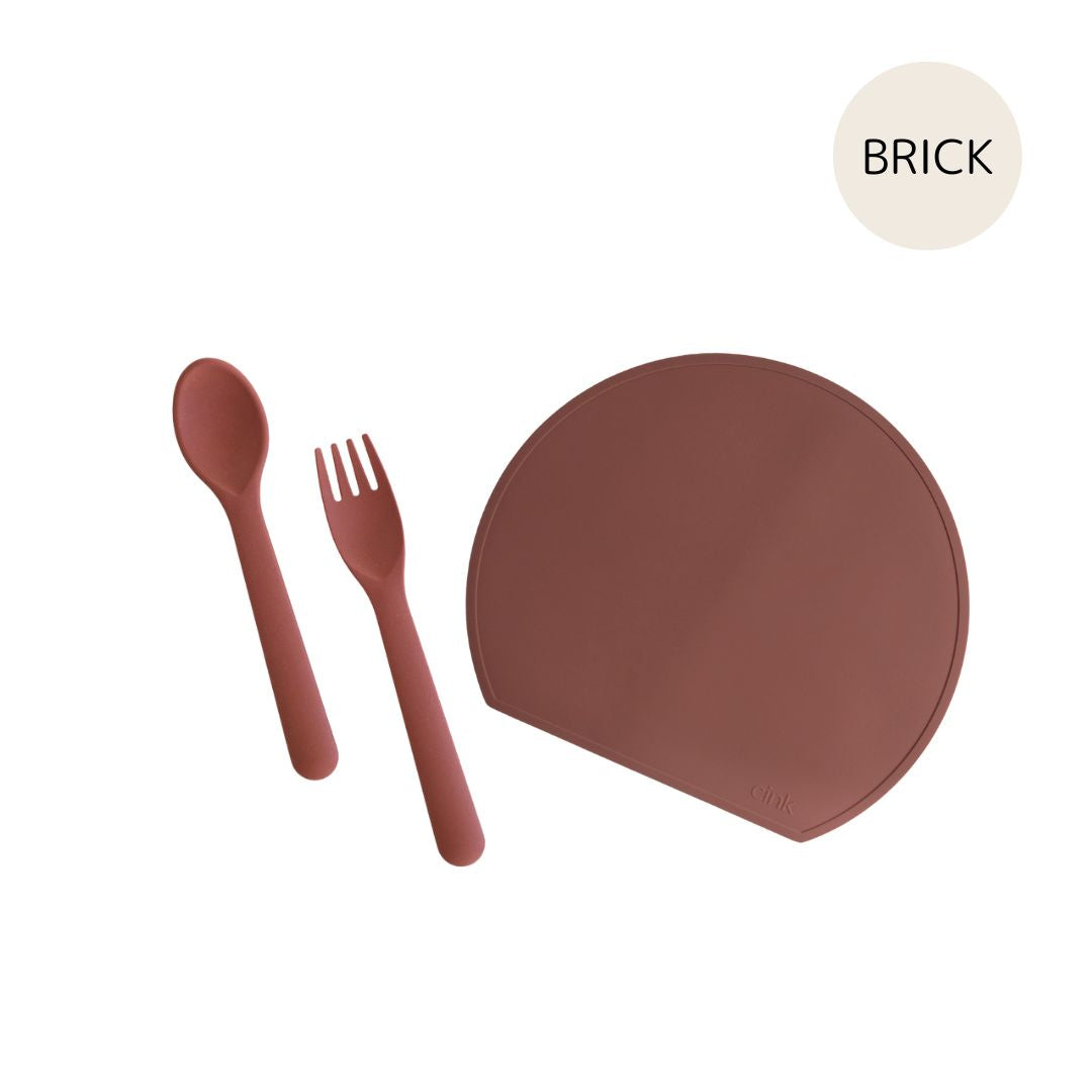 cink カトラリーセット&シリコンテーブルマット BRICK