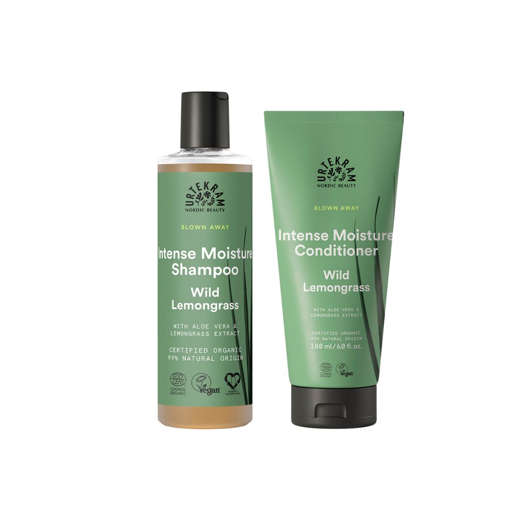 URTEKRAM オーガニックモイスチャーシャンプー&コンディショナーセット レモングラス