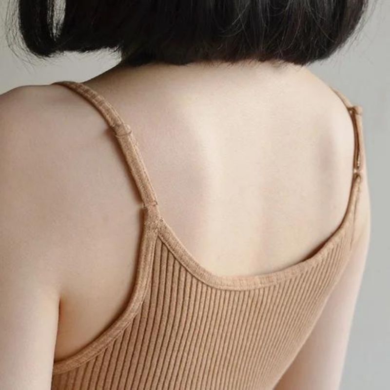 天衣無縫 リブカップ付きキャミソール グレー