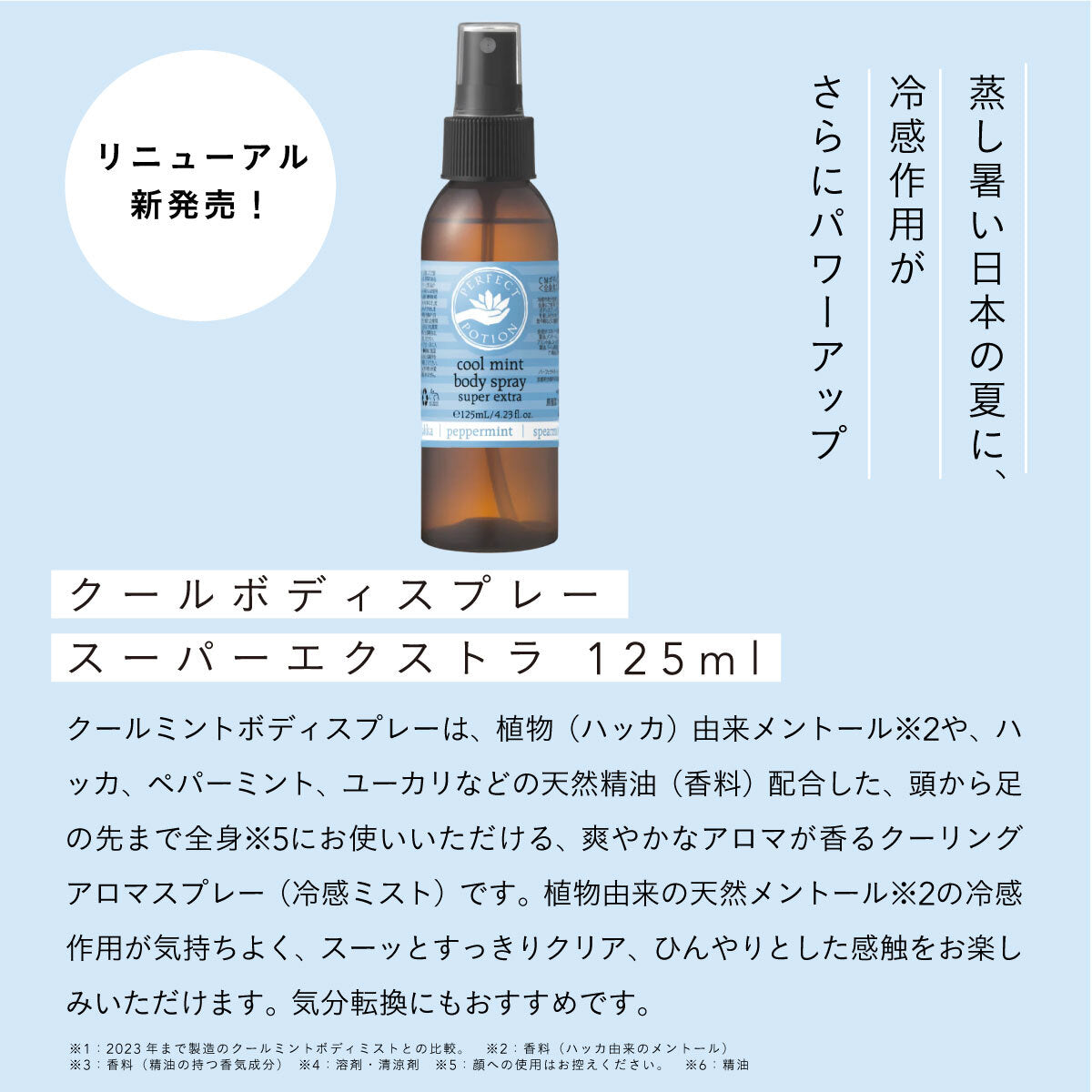 【20%OFF】PERFECT POTION クールボディスプレー スーパーエクストラ 125ml