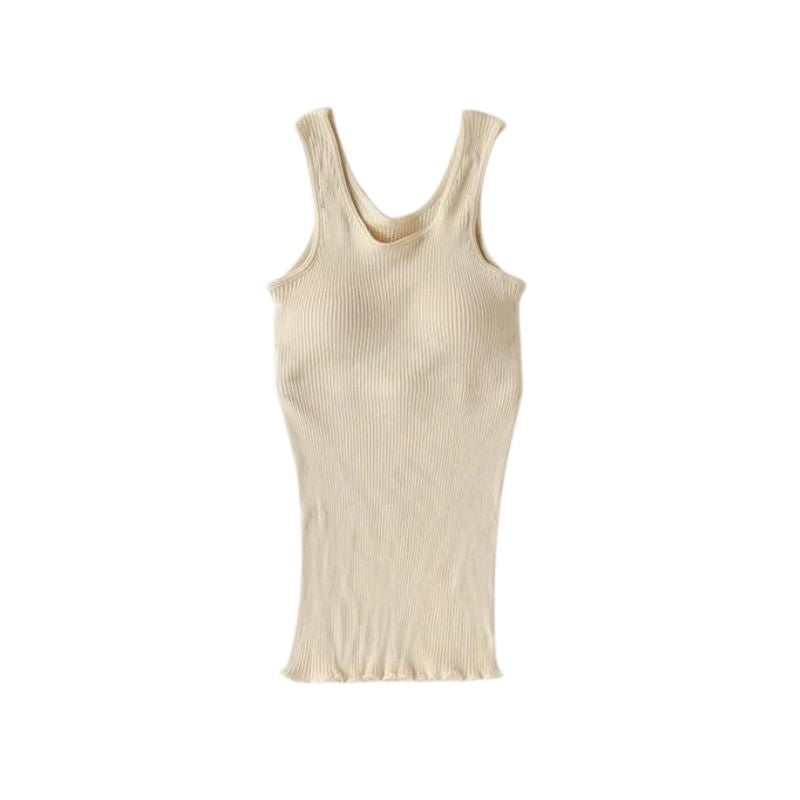 天衣無縫 リブカップ付きタンクトップ オフホワイト