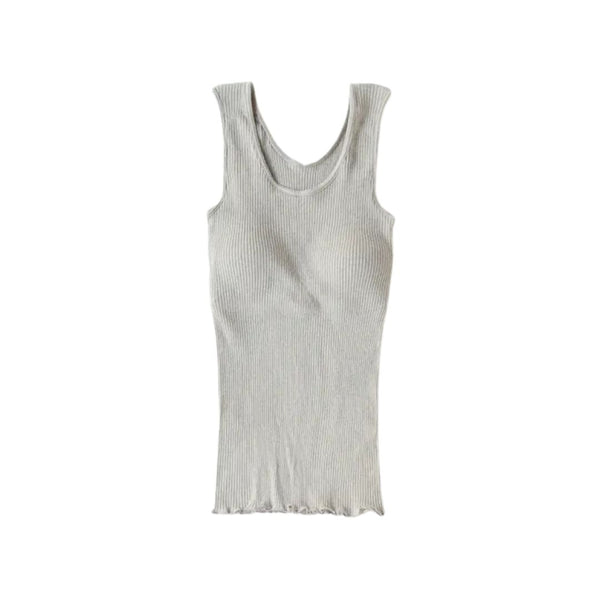 天衣無縫 リブカップ付きタンクトップ グレー