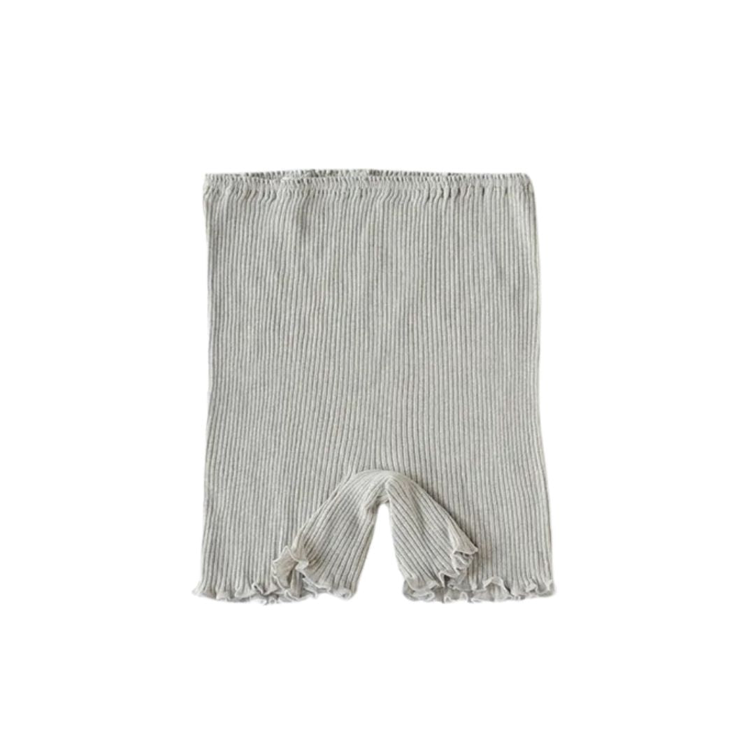 天衣無縫 リブ1分丈ショーツ グレー