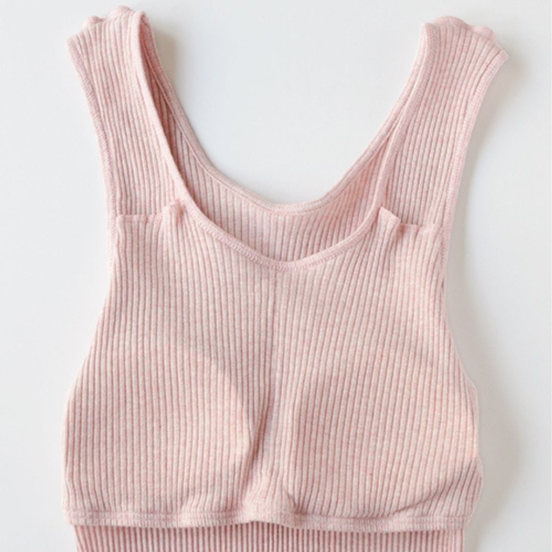天衣無縫 リブカップ付きタンクトップ オフホワイト