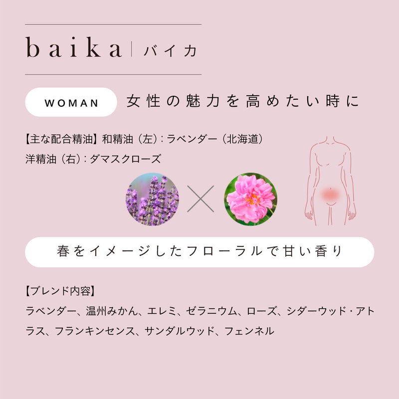 hana to mi ハーブバスソルト＆ロールオンアロマセット baika