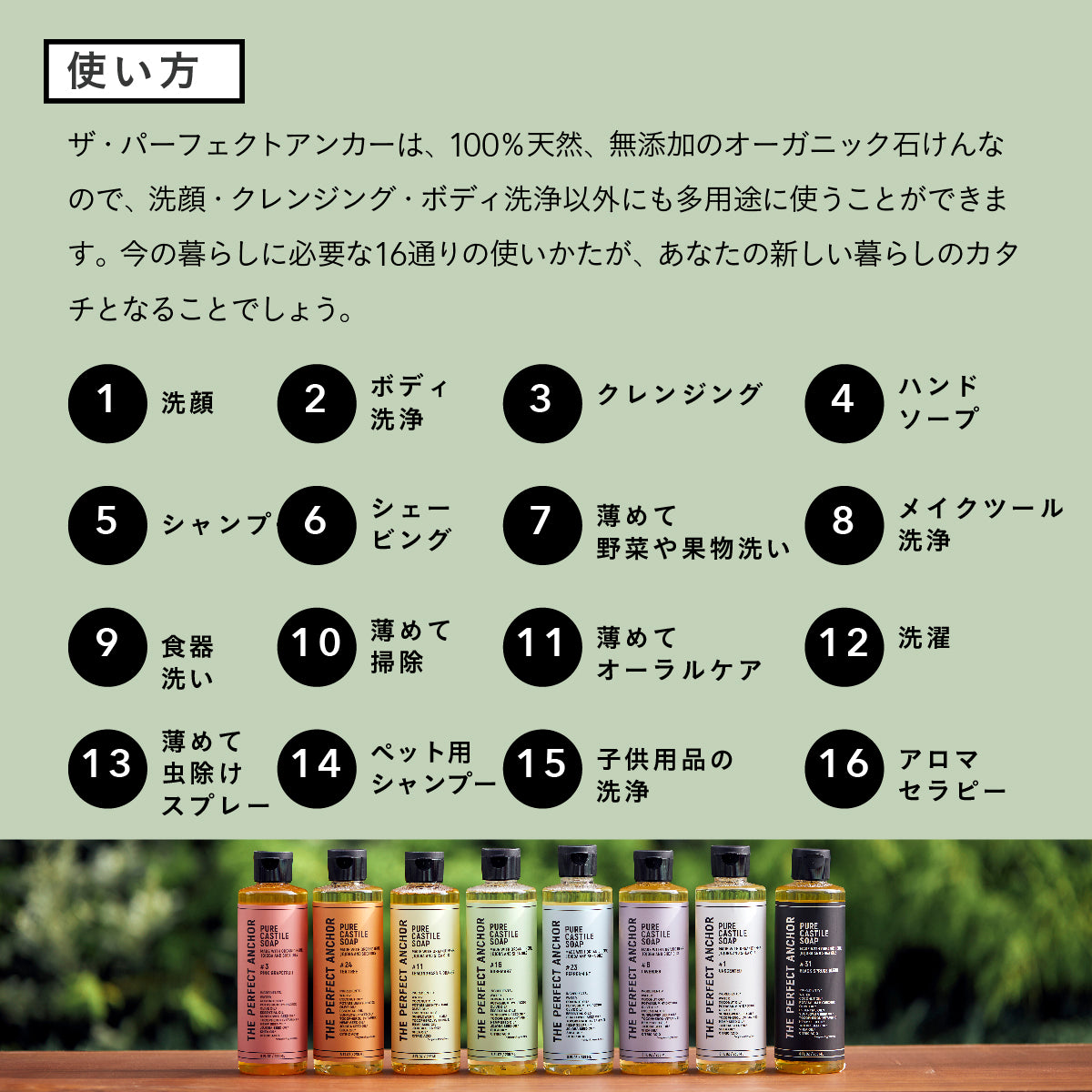 ザ・パーフェクトアンカー ピュアカスチールソープ  236ml #24 ティートリー