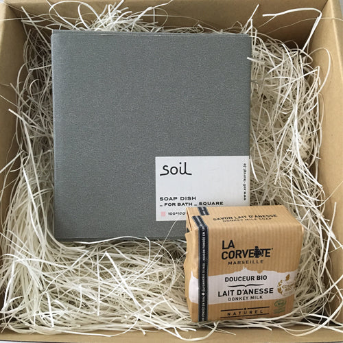 Soil ソープディッシュ 石鹸ギフトセット(ドンキーミルク)