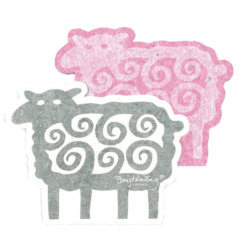 e.spongewipe 型抜き迷子の ヒツジ GY&PK 2枚入り