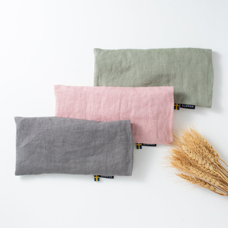 KLIPPAN 麦の温冷アイピローラベンダー ウォッシュドリネン(グレー)