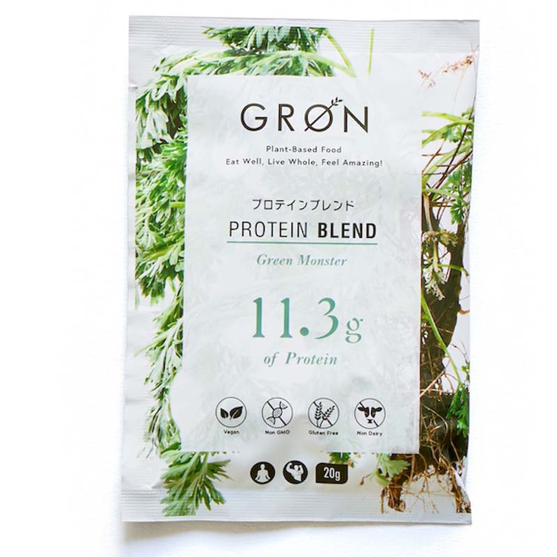 GRON プロテインブレンド (グリーンモンスター) 20g – amasia organic