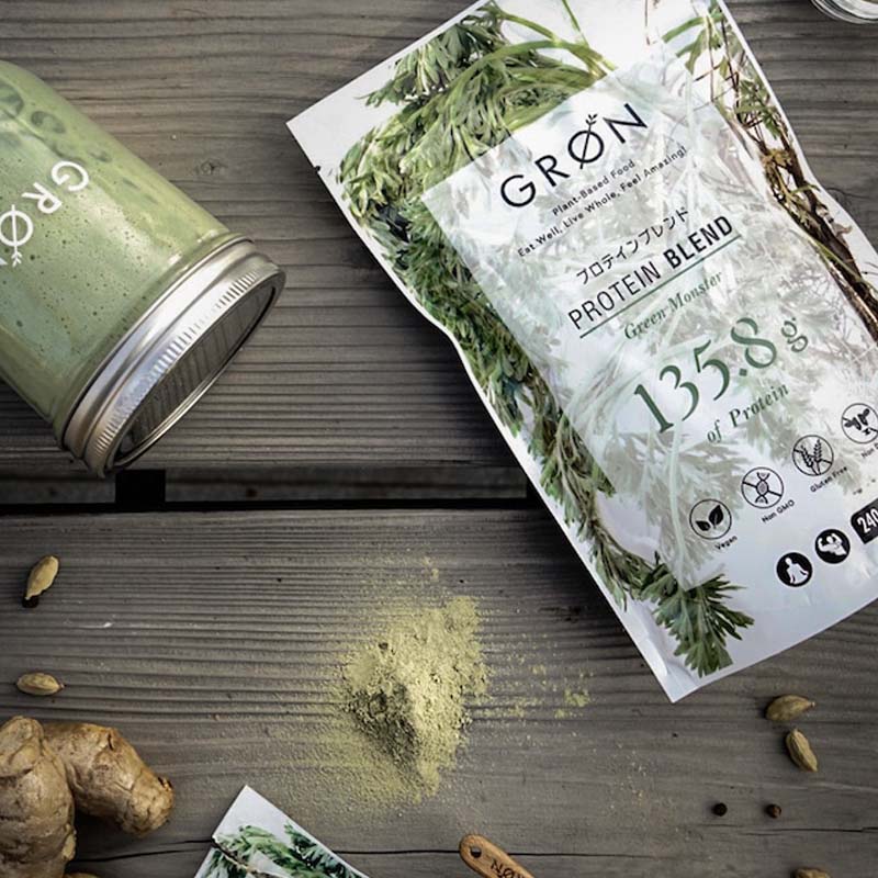 GRON プロテインブレンド (グリーンモンスター) 240g　