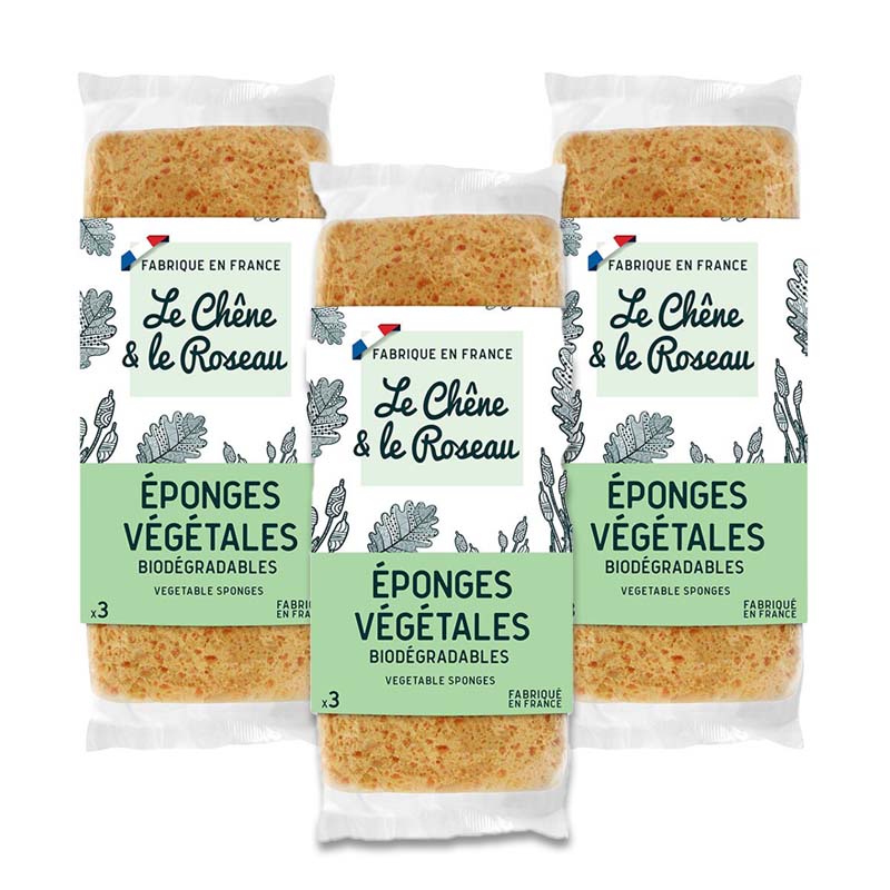 Le chene & le Roseau ベジタブルスポンジ 3個入り 【3点セット】