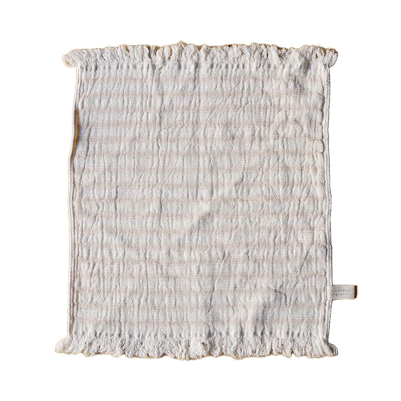 スラブガーゼボーダーウォッシュタオル（BR）