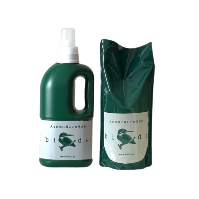 Birds 自然洗剤ボトル・詰め替え用SET