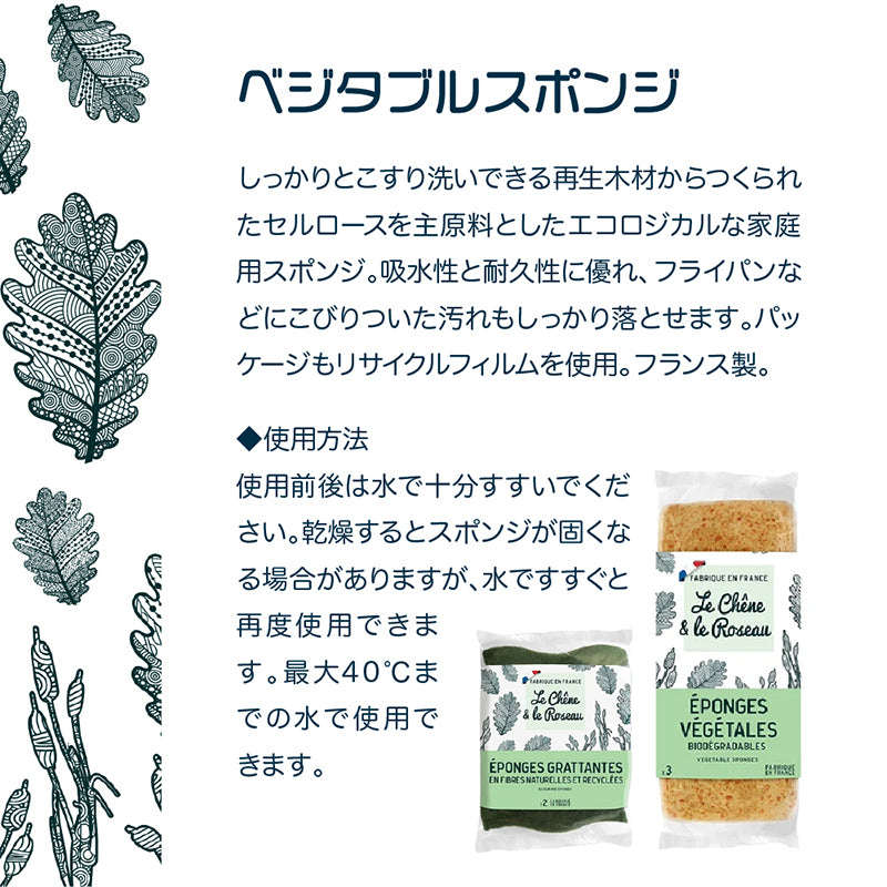 Le chene & le Roseau スカーリングスポンジ 2個入りパック